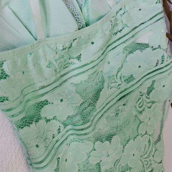 Spaghetti Strap Lace Trim Bodysuit - Picture 4 of 4